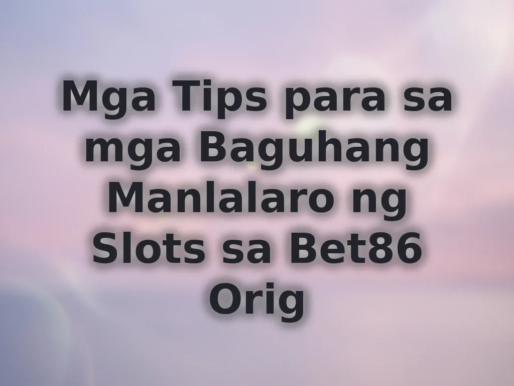 Slot strategy for beginners